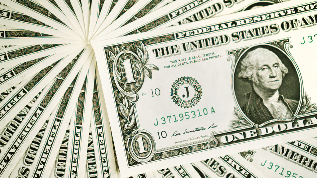 one dollar bills fan