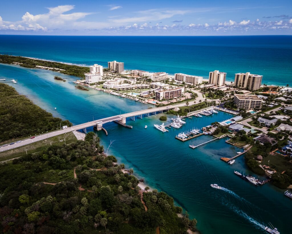 Aerial view of Jupiter, FL